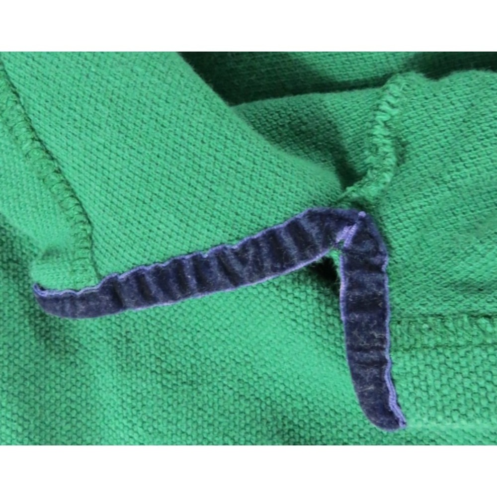 Abercrombie Fitch Men XXL VTG Y2K Muscle Long Sleeve Polo Shirt Green Pique Logo - Picture 8 of 14